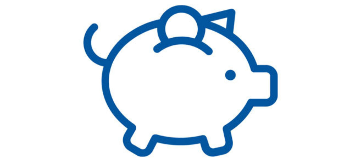 Besparingsmogelijkheden spaarvarken icoontje