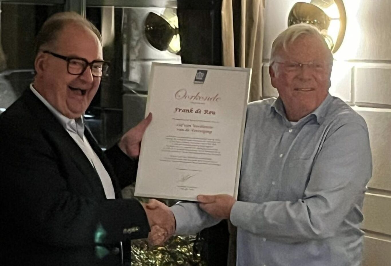 Frank de Reu Lid van Verdienste KHN
