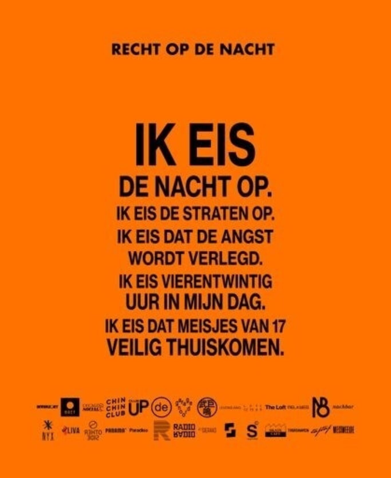 Ik eis de nacht op Amsterdam