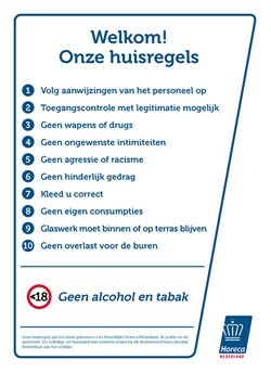 Schildje Welkom Onze huisregels